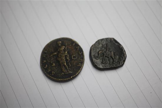 Six Roman Imperial coins;